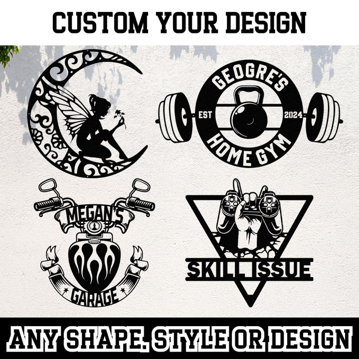 Custom Metal Sign with Logo, Personalized Outdoor Sign, Your Logo Sign, Circle Any Shape Sign, Custom Design Sign, Custom Text Metal Sign