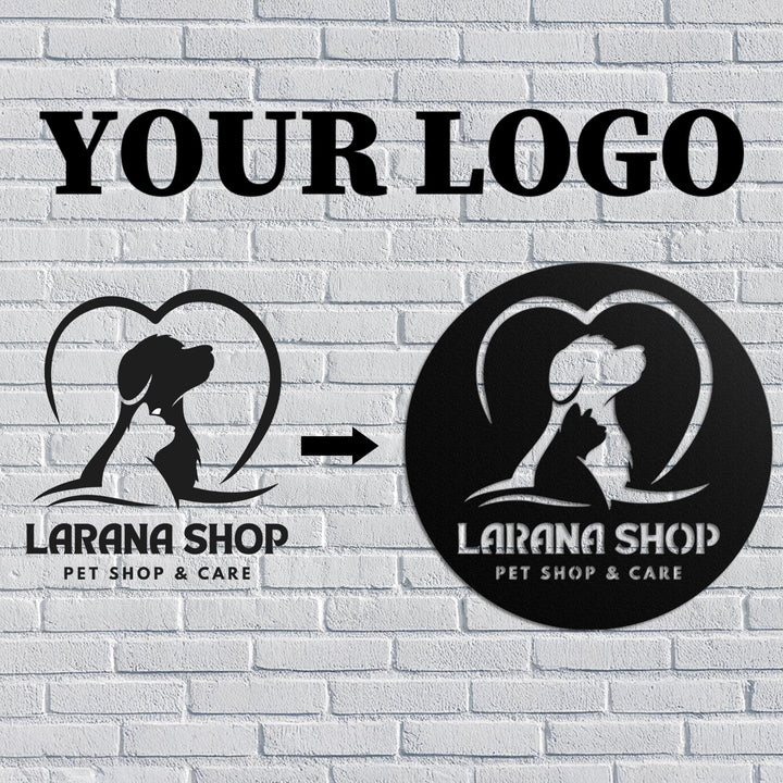 Custom Metal Sign with Logo, Personalized Outdoor Sign, Your Logo Sign, Circle Any Shape Sign, Custom Design Sign, Custom Text Metal Sign