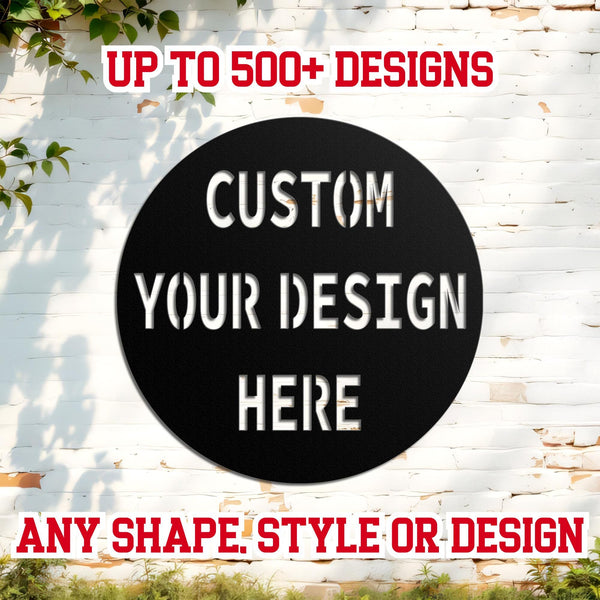 Custom Metal Sign with Logo, Personalized Outdoor Sign, Your Logo Sign, Circle Any Shape Sign, Custom Text Metal Sign, Custom Text Sign