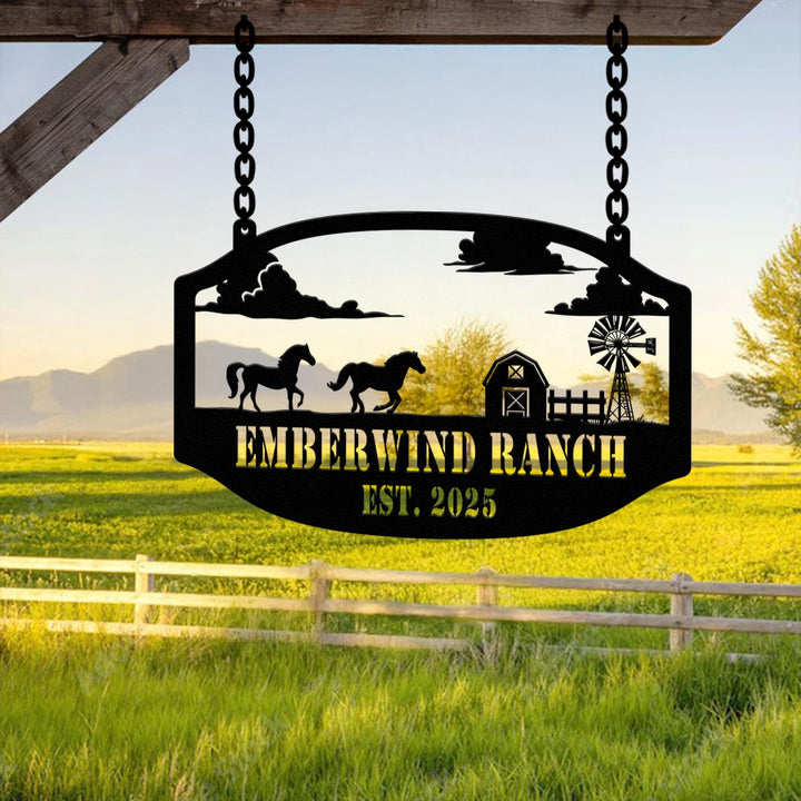 Personalized Metal Farm Sign, Custom Every Farm Sign, Large Farm Sign, Farmville Metal Sign, Farm Gate Sign, Farm Sign with Cow, Farmer Gift