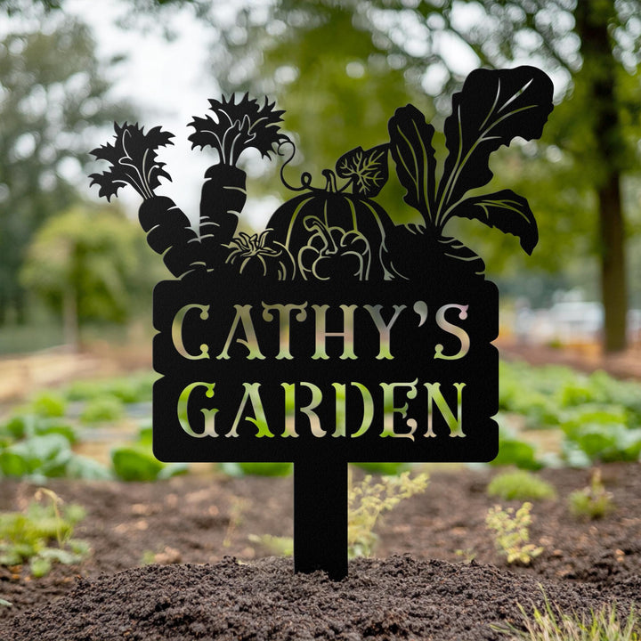 Personalized Garden Sign With Stakes, Custom Vegetable Garden Stake, Vegetables Sign, Gardeners Gift, Garden Decor, Gift for mom, Grandma