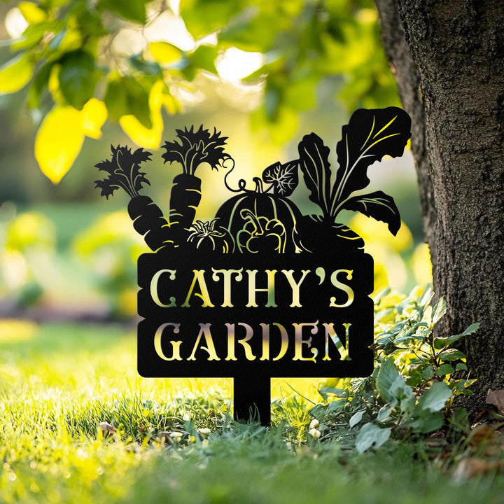 Personalized Garden Sign With Stakes, Custom Vegetable Garden Stake, Vegetables Sign, Gardeners Gift, Garden Decor, Gift for mom, Grandma