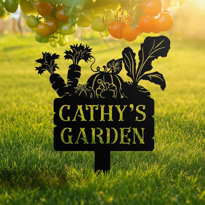 Personalized Garden Sign With Stakes, Custom Vegetable Garden Stake, Vegetables Sign, Gardeners Gift, Garden Decor, Gift for mom, Grandma