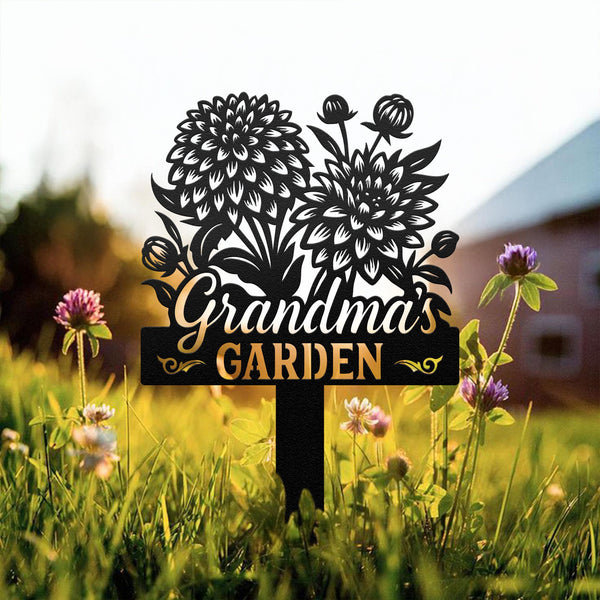 Custom Dahlia Flower Sign With Stake, Dahlia Flower Gift, Dahlia Garden Decor, Custom Garden Name Sign, Gardener Gift, Mother's Day Gift
