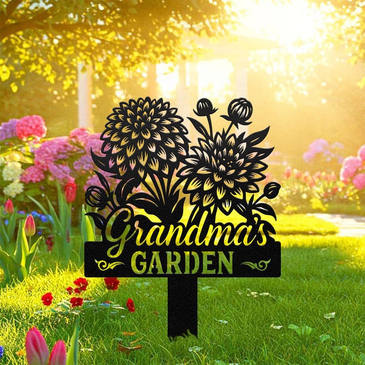 Custom Dahlia Flower Sign With Stake, Dahlia Flower Gift, Dahlia Garden Decor, Custom Garden Name Sign, Gardener Gift, Mother's Day Gift