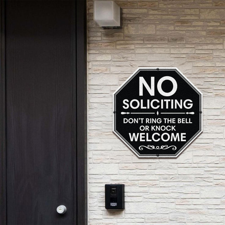 No Soliciting Yard Sign, Metal House Sign, No Soliciting Door Hanger Sign, Funny Metal Yard Stake, Outdoor Decoration, No Soliciting Sign