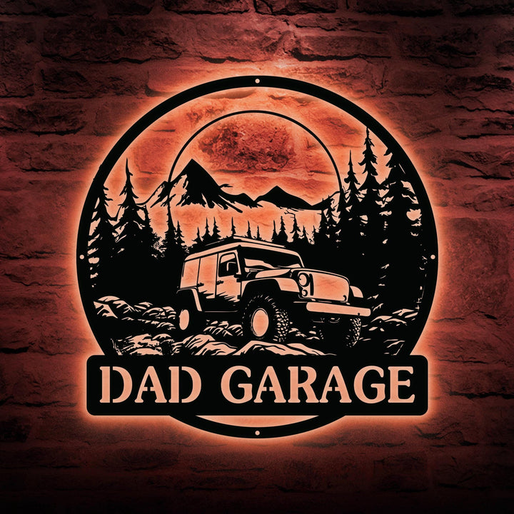 Custom Garage Metal Sign,Car Sign,Work Shop Decor,Garage Decor,Garage Sign,Man Cave,Mechanic Gifts,Car Name Sign,Gift for Dad, Father's Day