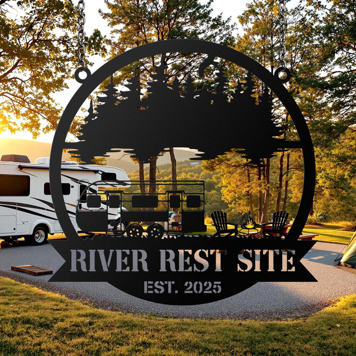 Personalized Your Own Camping Sign, Metal Campsite Stake, Camper Decor, Campfire Sign, Fifth Wheel Decor, Camp Name Sign, Outdoor Decor