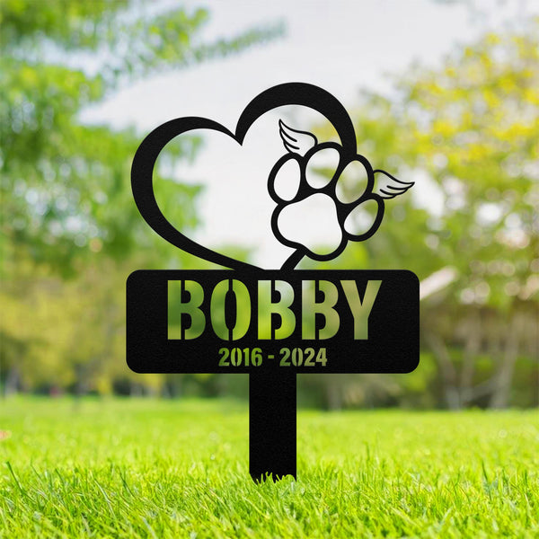 Custom Metal Pet Memorial Stake, Custom Garden Decor, Personalized Garden Dog Cat Sign, Metal Cat Garden Stake, Pet Supplies, Pet Loss Gift