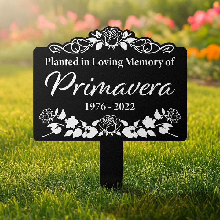 Custom Memorial Tree Sign With Stake, Metal Name Plate, Metal Memorial Marker, Tree Plaque Marker, Memorial Marker, Metal Garden Marker Gift