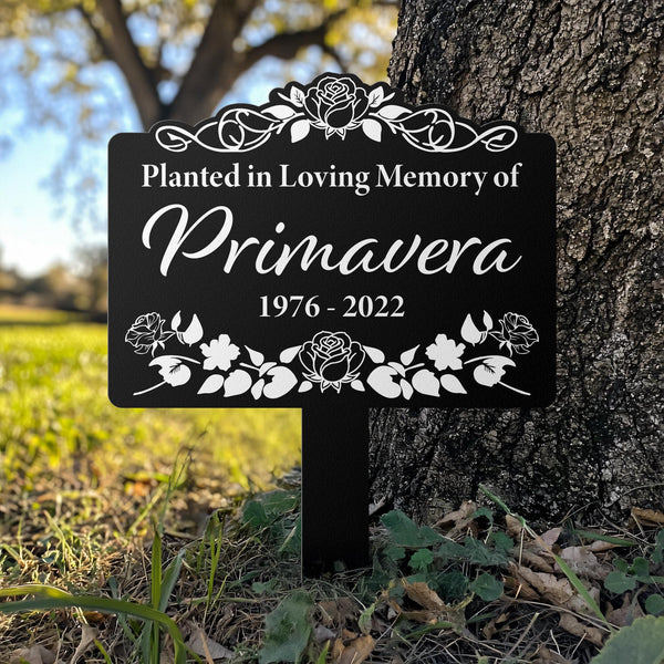 Custom Memorial Tree Sign With Stake, Metal Name Plate, Metal Memorial Marker, Tree Plaque Marker, Memorial Marker, Metal Garden Marker Gift