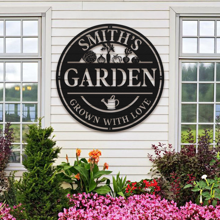 Custom Vegetable Garden Metal Sign, Custom Garden Sign, Gardener Design, Simple Garden Design, Farmhouse Design, Gift For Garden Lover