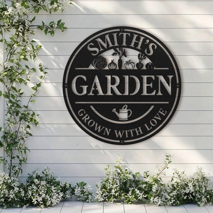 Custom Vegetable Garden Metal Sign, Custom Garden Sign, Gardener Design, Simple Garden Design, Farmhouse Design, Gift For Garden Lover