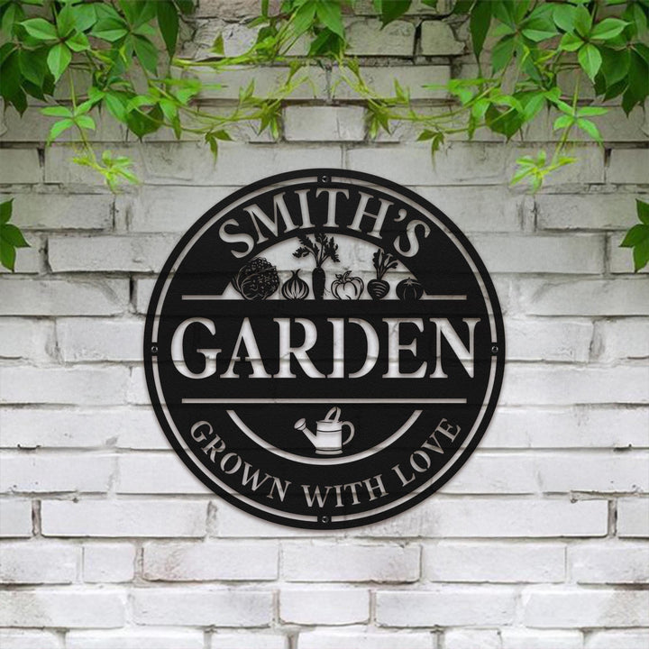 Custom Vegetable Garden Metal Sign, Custom Garden Sign, Gardener Design, Simple Garden Design, Farmhouse Design, Gift For Garden Lover
