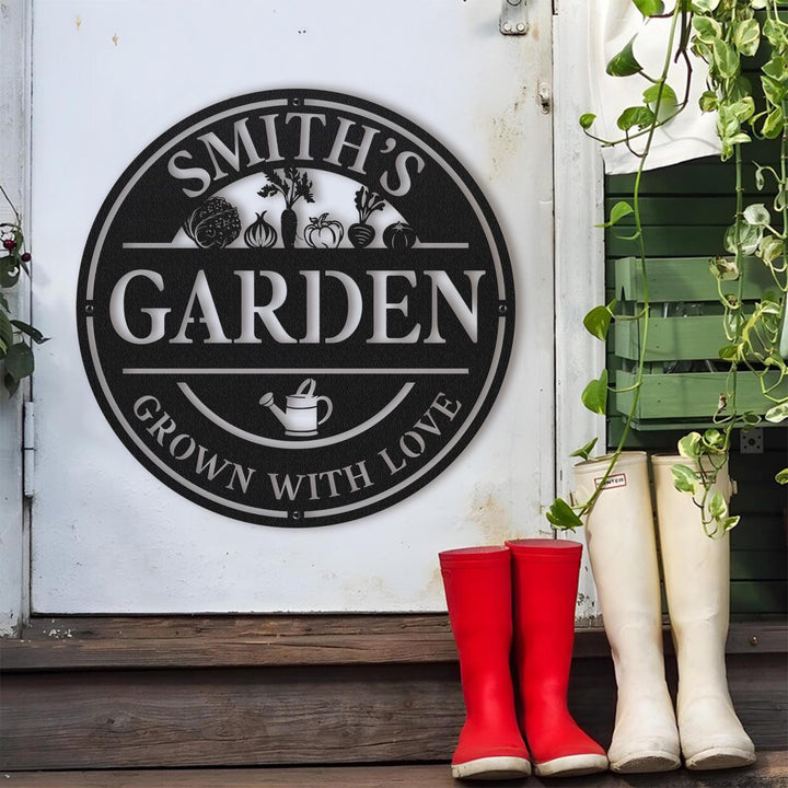 Custom Vegetable Garden Metal Sign, Custom Garden Sign, Gardener Design, Simple Garden Design, Farmhouse Design, Gift For Garden Lover
