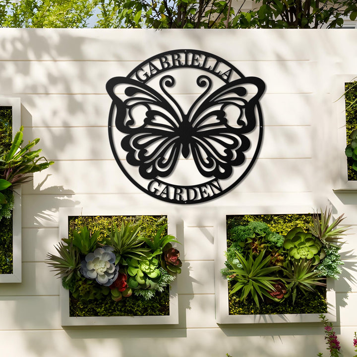 Custom Butterfly Garden Sign | Gardening Gift | Garden Decor | Gift For Her | Outdoor Decor | Metal Yard Sign | Personalized Wall Hanging