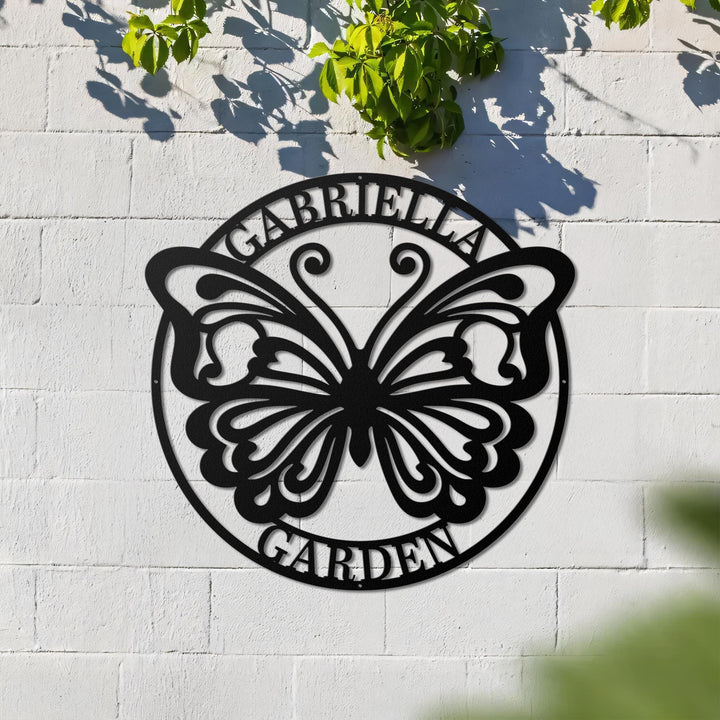 Custom Butterfly Garden Sign | Gardening Gift | Garden Decor | Gift For Her | Outdoor Decor | Metal Yard Sign | Personalized Wall Hanging