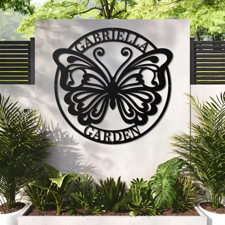 Custom Butterfly Garden Sign | Gardening Gift | Garden Decor | Gift For Her | Outdoor Decor | Metal Yard Sign | Personalized Wall Hanging
