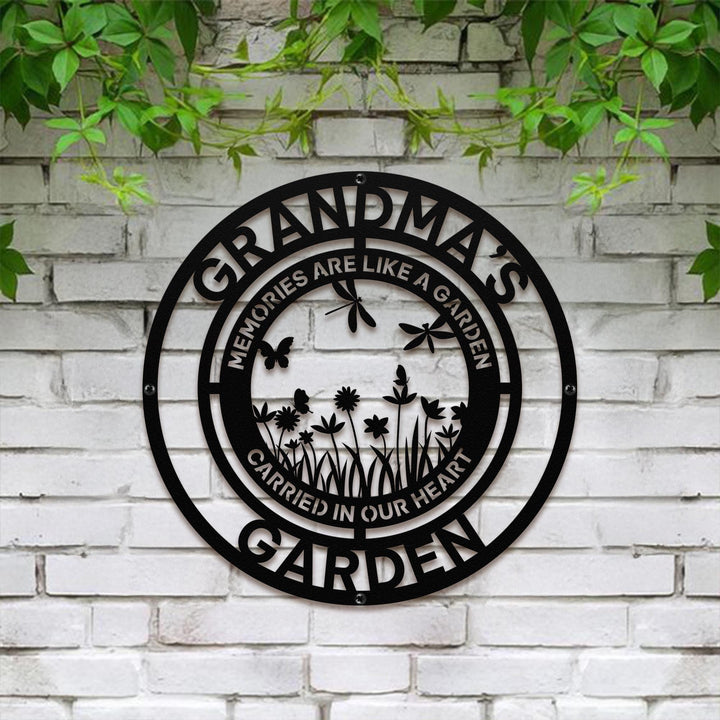 Customizable Grandparents Sign for Grandparents Day Gift Nana and Papa Home Decor Gift Personalized Outdoor Metal Sign, Gardener Lover Gifts