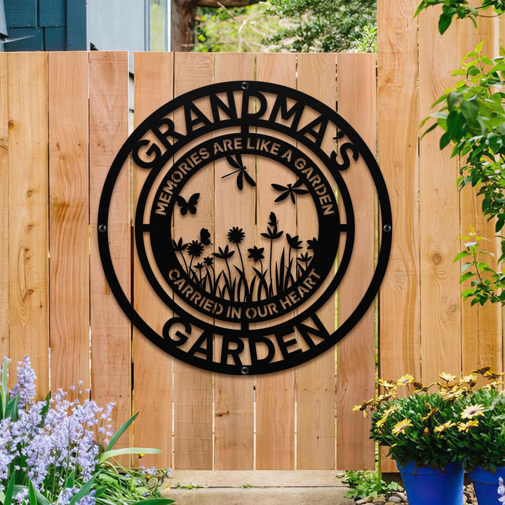 Customizable Grandparents Sign for Grandparents Day Gift Nana and Papa Home Decor Gift Personalized Outdoor Metal Sign, Gardener Lover Gifts
