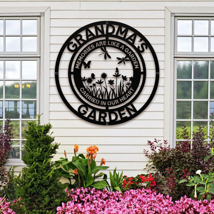 Customizable Grandparents Sign for Grandparents Day Gift Nana and Papa Home Decor Gift Personalized Outdoor Metal Sign, Gardener Lover Gifts