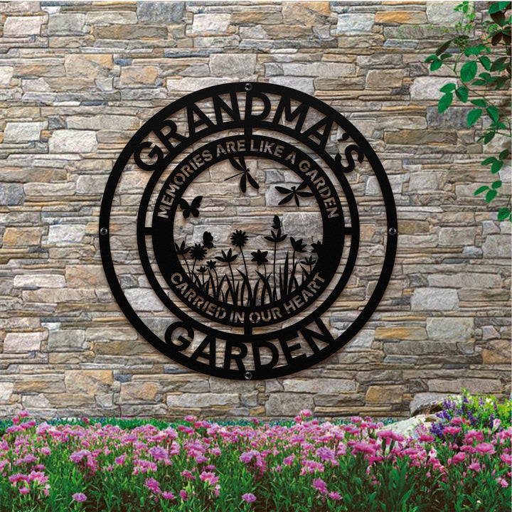 Customizable Grandparents Sign for Grandparents Day Gift Nana and Papa Home Decor Gift Personalized Outdoor Metal Sign, Gardener Lover Gifts