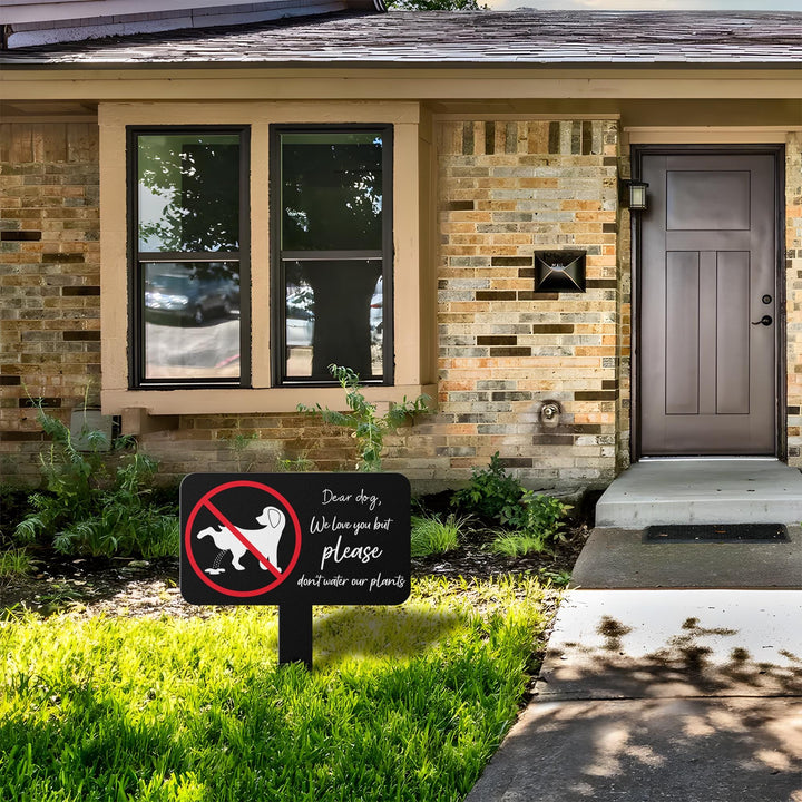 Please Keep Dogs Off Lawn Sign – Funny No Pooping Dog Yard Sign – Dog Pee Warning – Metal Sign Garden Stake – Outdoor Pet Deterrent Sign