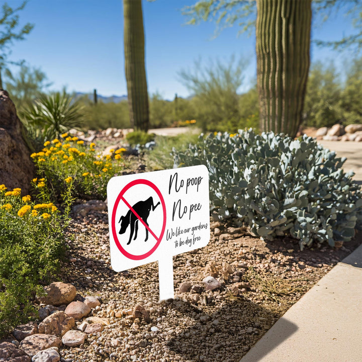 Please Keep Dogs Off Lawn Sign, Funny No Poop No Pee Dog Yard Sign, Dog Pee Warning Metal Stake, Garden Stake, Outdoor Pet Deterrent Sign