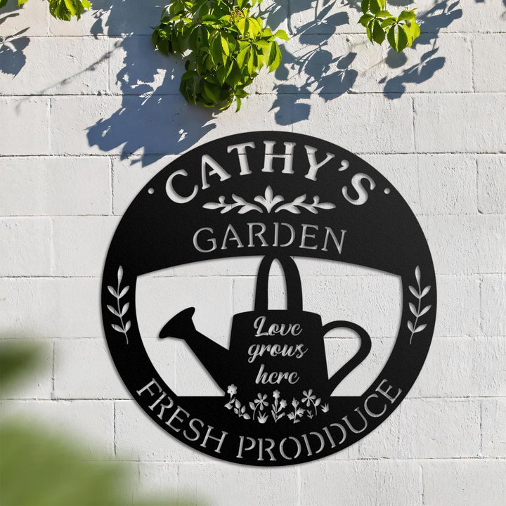 Custom Metal Garden Sign, Metal Hanging Garden Sign, Custom Metal Gardening Gift, Outdoor Decor, Fresh Produce Hanging Sign, Gardening Gift