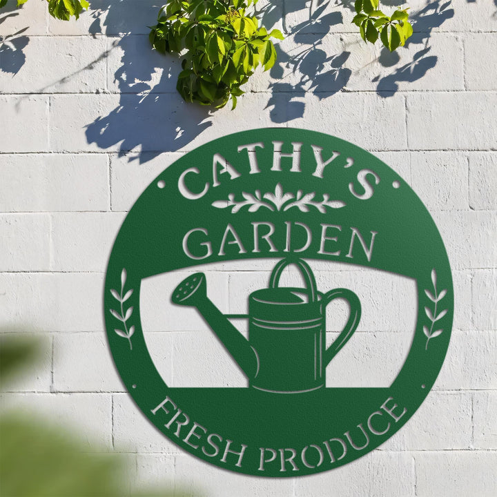 Custom Garden Metal Sign | Fresh Produce Hanging Sign | Personalized Vegetable Garden Decor | Gift for Gardener | Outdoor Yard Sign