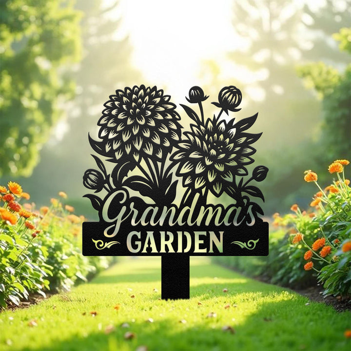 Custom Dahlia Flower Sign With Stake, Dahlia Flower Gift, Dahlia Garden Decor, Custom Garden Name Sign, Gardener Gift, Mother's Day Gift