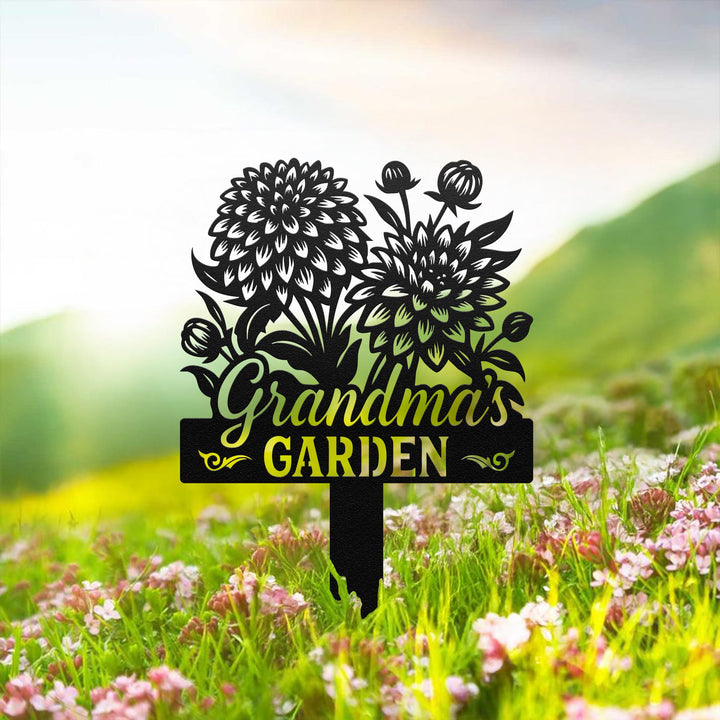 Custom Dahlia Flower Sign With Stake, Dahlia Flower Gift, Dahlia Garden Decor, Custom Garden Name Sign, Gardener Gift, Mother's Day Gift