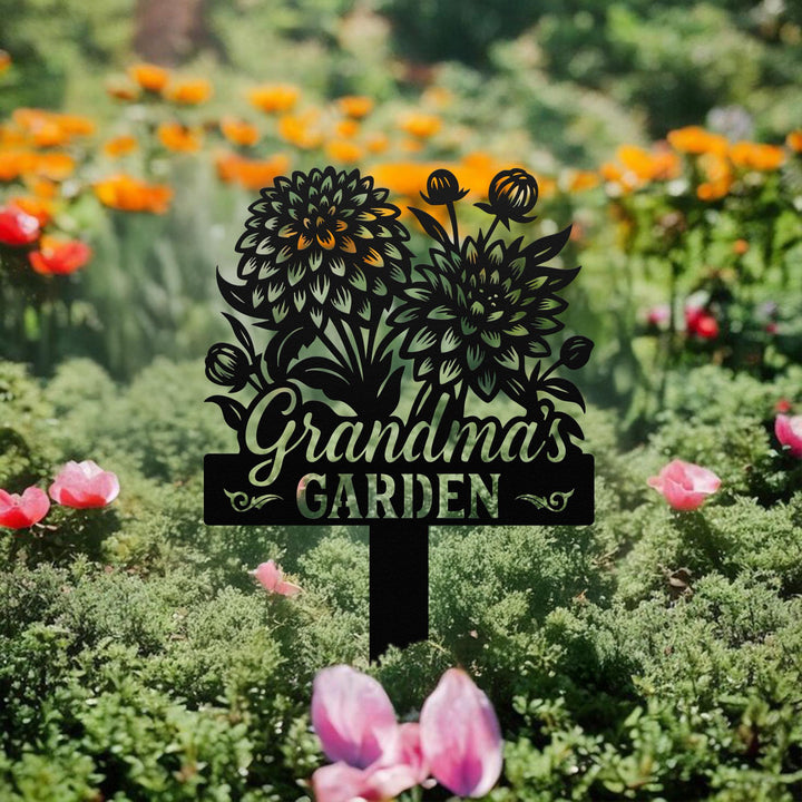 Custom Dahlia Flower Sign With Stake, Dahlia Flower Gift, Dahlia Garden Decor, Custom Garden Name Sign, Gardener Gift, Mother's Day Gift