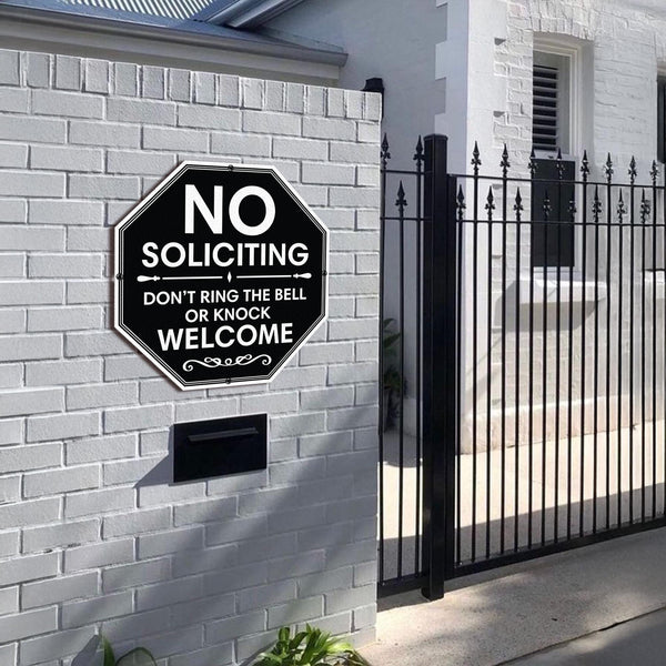 No Soliciting Yard Sign, Metal House Sign, No Soliciting Door Hanger Sign, Funny Metal Yard Stake, Outdoor Decoration, No Soliciting Sign