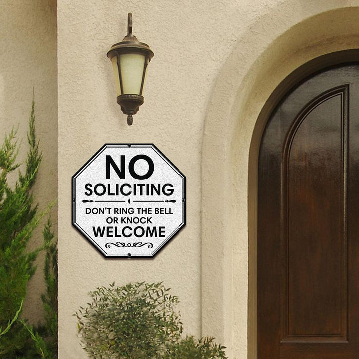No Soliciting Yard Sign, Metal House Sign, No Soliciting Door Hanger Sign, Funny Metal Yard Stake, Outdoor Decoration, No Soliciting Sign