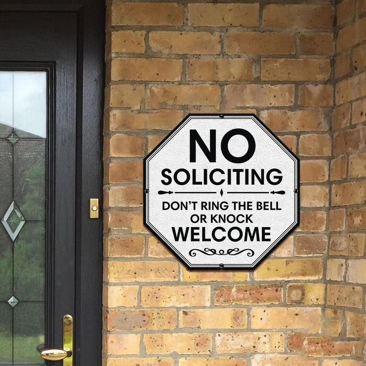 No Soliciting Yard Sign, Metal House Sign, No Soliciting Door Hanger Sign, Funny Metal Yard Stake, Outdoor Decoration, No Soliciting Sign