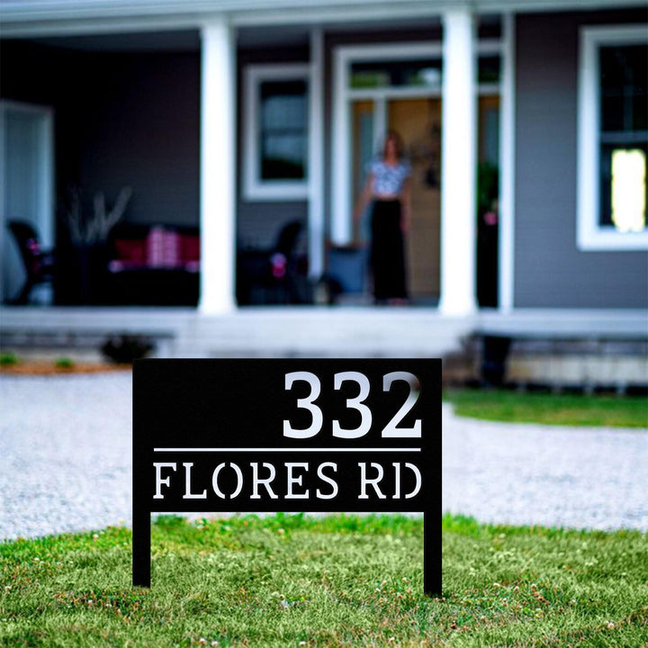 Personalized Modern House Address Number Sign, Custom House Number Garden Stake, New Homeowner Gift, Address Yard Stake, Address Number Gift