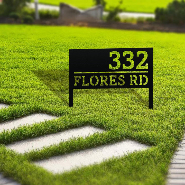 Personalized Modern House Address Number Sign, Custom House Number Garden Stake, New Homeowner Gift, Address Yard Stake, Address Number Gift