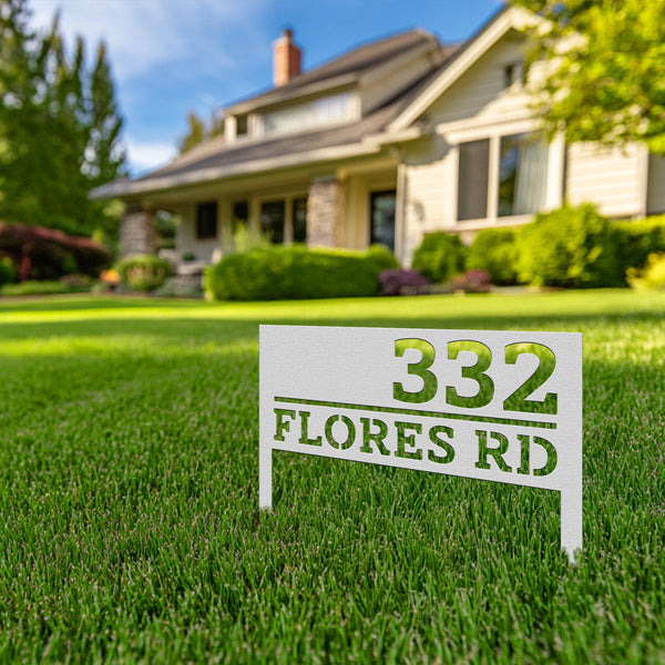 Personalized Modern House Address Number Sign, Custom House Number Garden Stake, New Homeowner Gift, Address Yard Stake, Address Number Gift
