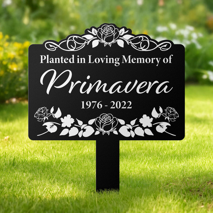 Custom Memorial Tree Sign With Stake, Metal Name Plate, Metal Memorial Marker, Tree Plaque Marker, Memorial Marker, Metal Garden Marker Gift