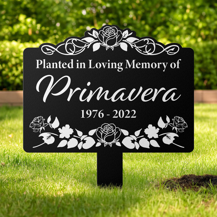 Custom Memorial Tree Sign With Stake, Metal Name Plate, Metal Memorial Marker, Tree Plaque Marker, Memorial Marker, Metal Garden Marker Gift