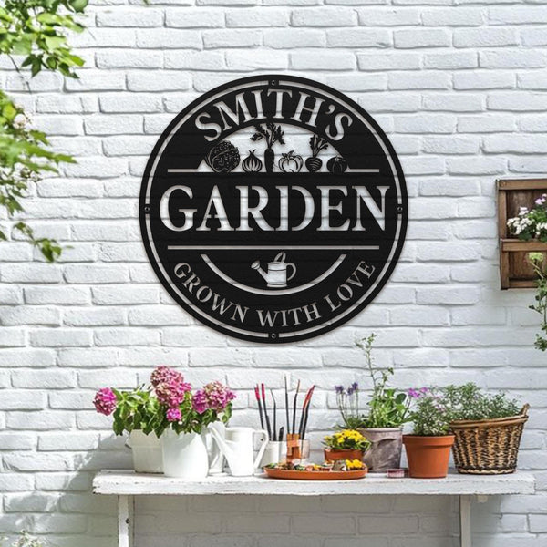 Custom Vegetable Garden Metal Sign, Custom Garden Sign, Gardener Design, Simple Garden Design, Farmhouse Design, Gift For Garden Lover
