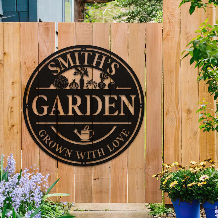 Custom Vegetable Garden Metal Sign, Custom Garden Sign, Gardener Design, Simple Garden Design, Farmhouse Design, Gift For Garden Lover