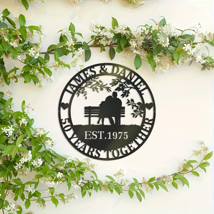 Personalized Wedding Anniversary Gift For Couple, Couple Metal Sign, Wedding Gift, Gift for couples, Family Name Sign, Gift for husband wife