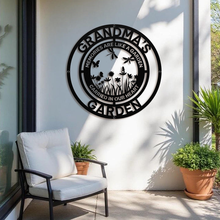 Customizable Grandparents Sign for Grandparents Day Gift Nana and Papa Home Decor Gift Personalized Outdoor Metal Sign, Gardener Lover Gifts
