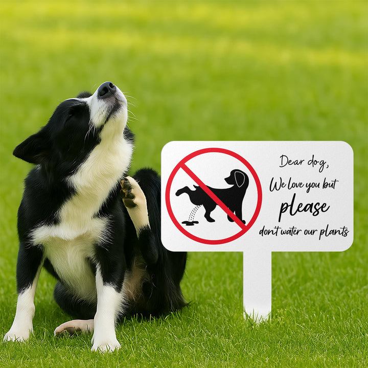 Please Keep Dogs Off Lawn Sign – Funny No Pooping Dog Yard Sign – Dog Pee Warning – Metal Sign Garden Stake – Outdoor Pet Deterrent Sign