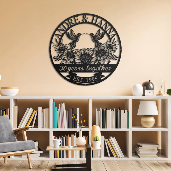 Personalized 20th Anniversary Gift for Parents, 30 Year Anniversary Sign, Pearl Anniversary Gift, Wedding Anniversary Metal Wall Art
