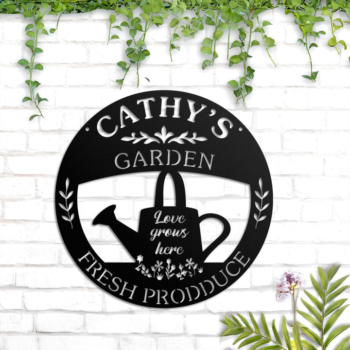 Custom Metal Garden Sign, Metal Hanging Garden Sign, Custom Metal Gardening Gift, Outdoor Decor, Fresh Produce Hanging Sign, Gardening Gift
