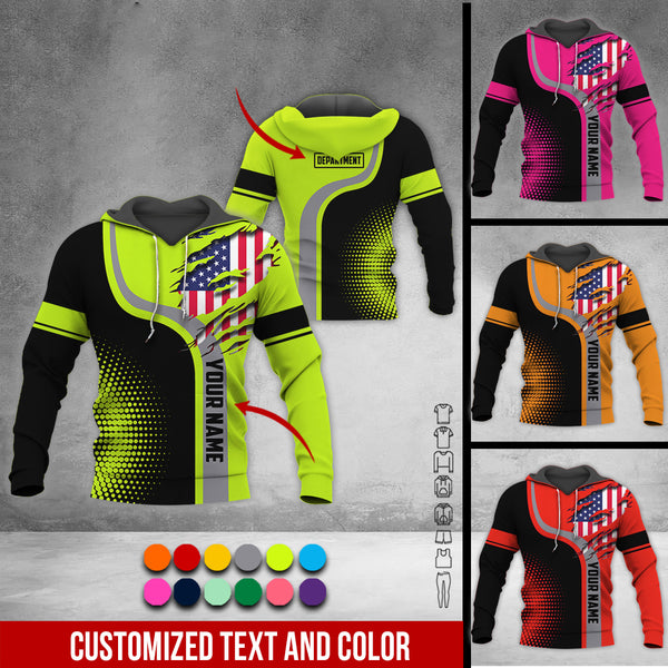 Personalized Name And Department 3D All Over Printed Clothes MH395