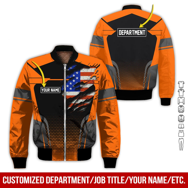 Personalized Name American Workwear Style All Over Printed Clothes ND653